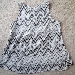 Collective Concepts Black and White Chevron Tank Top